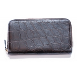Vittorio Martire - Document Holder in Real Crocodile Leather - Brown - Italian Handmade - Luxury High Quality