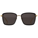 Bottega Veneta - Rectangular Sunglasses - Black Gold - Sunglasses - Bottega Veneta Eyewear
