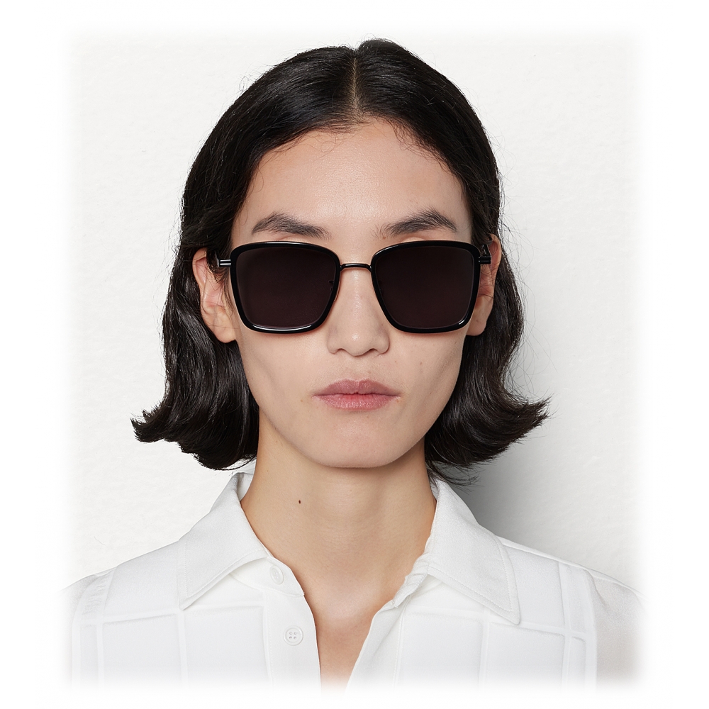 Bottega Veneta - Rectangular Sunglasses - Black Grey - Sunglasses ...