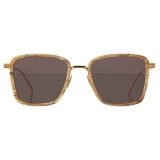Bottega Veneta - Rectangular Sunglasses - Brown Beige - Sunglasses - Bottega Veneta Eyewear
