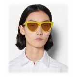 Bottega Veneta - Acetate Teardrop Sunglasses - Yellow - Sunglasses - Bottega Veneta Eyewear