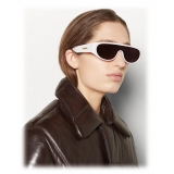 Bottega Veneta - Acetate Mask Sunglasses - Ivory Grey - Sunglasses - Bottega Veneta Eyewear