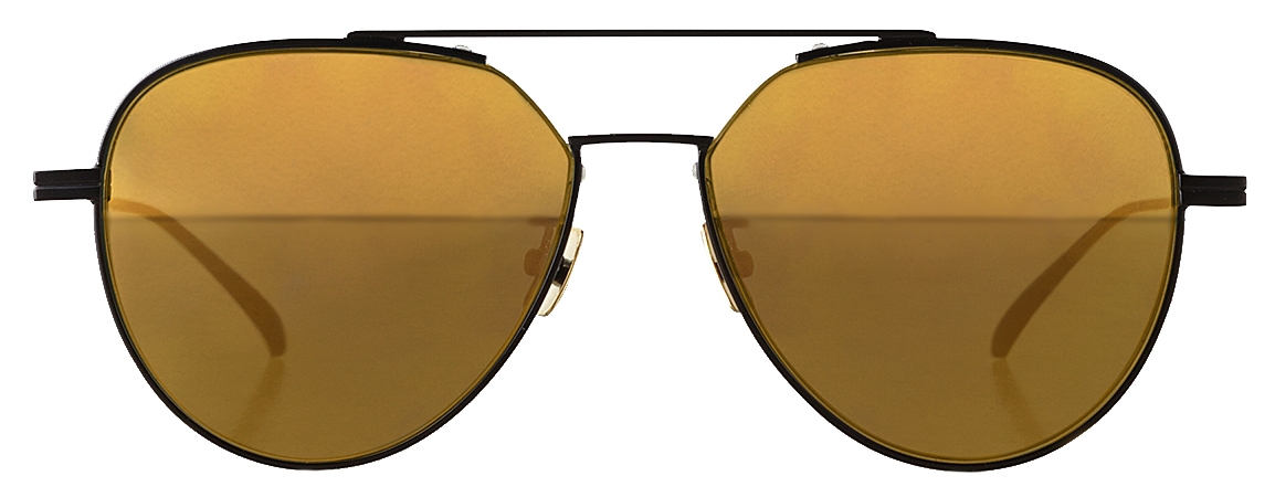 Bottega Veneta® Bond Metal Aviator Sunglasses in Gold. Shop online now.