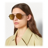 Bottega Veneta - Metal Aviator Sunglasses - Black Gold - Sunglasses - Bottega Veneta Eyewear