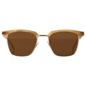 Bottega Veneta - Clubmaster Sunglasses - Brown Gold - Sunglasses - Bottega Veneta Eyewear