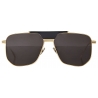 Bottega Veneta - Occhiali da Sole Aviatore Geometrici - Grigio Oro - Occhiali da Sole - Bottega Veneta Eyewear