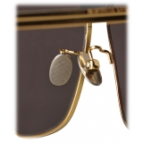 Bottega Veneta - Angular Aviator Sunglasses - Grey Gold - Sunglasses - Bottega Veneta Eyewear