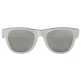Bottega Veneta - Occhiali da Sole Classici D-Frame in Alluminio - Argento - Occhiali da Sole - Bottega Veneta Eyewear