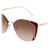 Prada - Prada Ornate Collection - Occhiali Contemporary - Marrone Oro Palido - Occhiali da Sole - Prada Eyewear