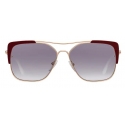 Prada - Prada Eyewear Collection - Occhiali Squadrati - Burgundy Oro Palido - Occhiali da Sole - Prada Eyewear