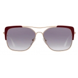 Prada - Prada Eyewear Collection - Occhiali Squadrati - Burgundy Oro Palido - Occhiali da Sole - Prada Eyewear