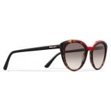 Prada - Prada Ultravox Collection - Occhiali Cat-Eye - Tartaruga Rossa - Prada Collection - Occhiali da Sole - Prada Eyewear