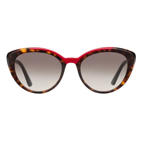 Prada - Prada Ultravox Collection - Occhiali Cat-Eye Alternative fit - Tartaruga Rossa - Occhiali da Sole - Prada Eyewear