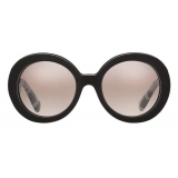 Prada - Prada Minimal Baroque - Round Sunglasses - Black Chalky White Tortoiseshell - Sunglasses - Prada Eyewear