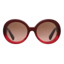 Prada - Prada Minimal Baroque - Round Sunglasses - Scarlet Ruby Nuances - Sunglasses - Prada Eyewear