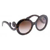 Prada - Prada Minimal Baroque - Round Sunglasses - Tortoiseshell - Prada Collection - Sunglasses - Prada Eyewear