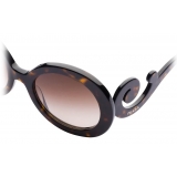 Prada - Prada Minimal Baroque - Round Sunglasses - Tortoiseshell - Prada Collection - Sunglasses - Prada Eyewear
