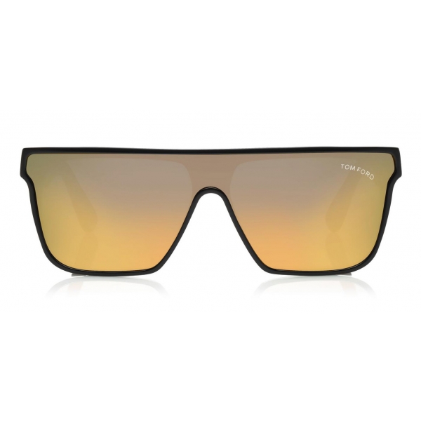 Tom Ford - Wyhat Sunglasses - Soft Rectangular Acetate Sunglasses - FT0709 - Black Gold - Tom Ford Eyewear