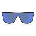 Tom Ford - Wyhat Sunglasses - Occhiali da Sole in Acetato Rettangolari - FT0709 - Nero Blu Specchiato - Tom Ford Eyewear