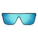 Tom Ford - Wyhat Sunglasses - Occhiali da Sole in Acetato Rettangolari - FT0709 - Nero Blu Chiaro - Tom Ford Eyewear