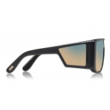 Tom Ford - Atticus Sunglasses - Oversize Rectangular Acetate Sunglasses - FT0710 - Black Gold - Tom Ford Eyewear
