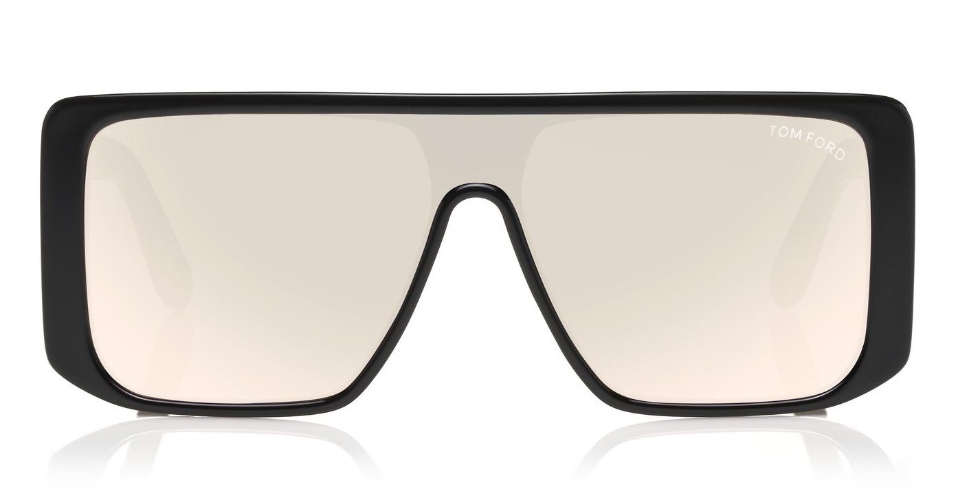 Tom Ford - Sunglasses - Oversize Rectangular Acetate Sunglasses - - Black Smoke - Tom Ford Eyewear - Avvenice
