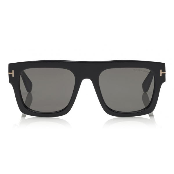 Tom Ford - Fausto Sunglasses - Occhiali da Sole in Acetato Rettangolari - FT0711 - Nero - Tom Ford Eyewear