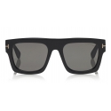 Tom Ford - Fausto Sunglasses - Soft Rectangular Acetate Sunglasses - FT0711 - Black - Tom Ford Eyewear