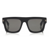 Tom Ford - Fausto Sunglasses - Occhiali da Sole in Acetato Rettangolari - FT0711 - Nero - Tom Ford Eyewear