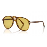 Tom Ford - Lennon Sunglasses - Occhiali da Sole Pilot in Acetato - FT0645 - Oliva - Tom Ford Eyewear