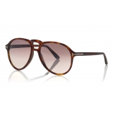 Tom Ford - Lennon Sunglasses - Occhiali da Sole Pilot in Acetato - FT0645 - Havana - Tom Ford Eyewear