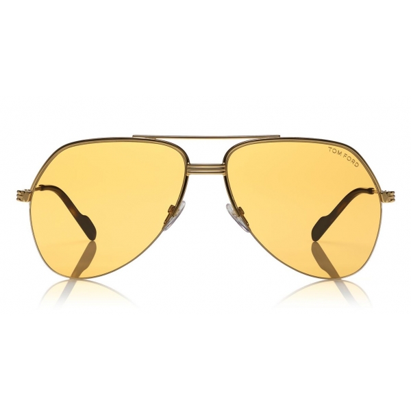 Tom Ford - Wilder Sunglasses - Occhiali da Sole Pilot in Acetato - FT0644 - Arancione - Tom Ford Eyewear