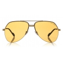 Tom Ford - Wilder Sunglasses - Occhiali da Sole Pilot in Acetato - FT0644 - Arancione - Tom Ford Eyewear