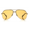 Tom Ford - Wilder Sunglasses - Occhiali da Sole Pilot in Acetato - FT0644 - Arancione - Tom Ford Eyewear