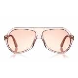 Tom Ford - Thomas Sunglasses - Pilot Acetate Sunglasses - FT0732 - Pink - Tom Ford Eyewear