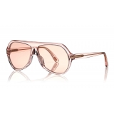 Tom Ford - Thomas Sunglasses - Pilot Acetate Sunglasses - FT0732 - Pink - Tom Ford Eyewear