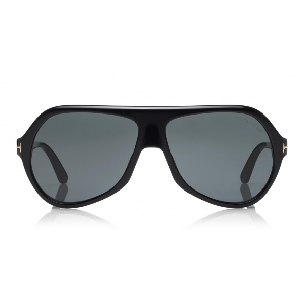 Tom Ford - Thomas Sunglasses - Pilot Acetate Sunglasses - FT0732 - Black - Tom Ford Eyewear