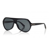 Tom Ford - Thomas Sunglasses - Pilot Acetate Sunglasses - FT0732 - Black - Tom Ford Eyewear