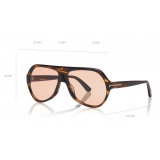 Tom Ford - Thomas Sunglasses - Pilot Acetate Sunglasses - FT0732 - Havana - Tom Ford Eyewear