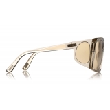 Tom Ford - Rizzo Sunglasses - Occhiali da Sole Quadrati in Acetato - FT0730 - Grigio - Tom Ford Eyewear