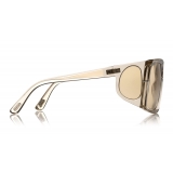 Tom Ford - Rizzo Sunglasses - Square Acetate Sunglasses - FT0730 - Grey - Tom Ford Eyewear