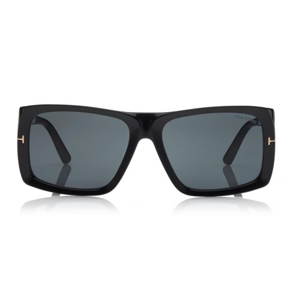 Tom Ford - Rizzo Sunglasses - Occhiali da Sole Quadrati in Acetato - FT0730 - Nero - Tom Ford Eyewear