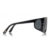 Tom Ford - Rizzo Sunglasses - Occhiali da Sole Quadrati in Acetato - FT0730 - Nero - Tom Ford Eyewear