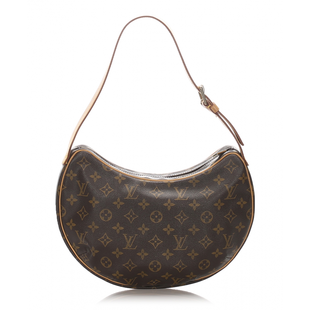 Croissant leather handbag Louis Vuitton Brown in Leather - 31148270