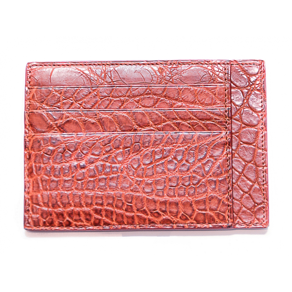 Vittorio Martire - Large Credit Card Holder in Real Crocodile Leather ...