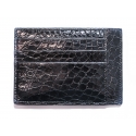 Vittorio Martire - Large Credit Card Holder in Real Crocodile Leather - Black - Italian Handmade - Luxury