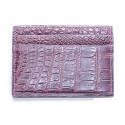 Vittorio Martire - Small Credit Card Holder in Real Crocodile Leather - Pink - Italian Handmade - Luxury