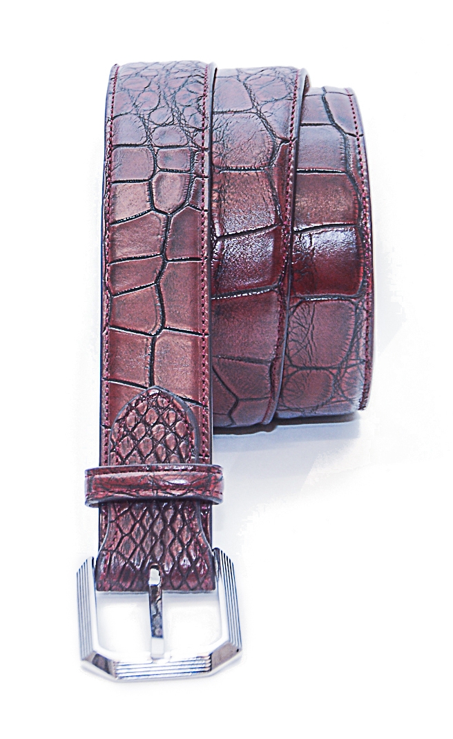 Genuine Himalayan crocodile leather skin belt for men, real