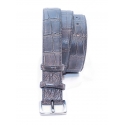 Vittorio Martire - Belt in Real Crocodile Leather - Grey - Italian Handmade - High Quality Luxury