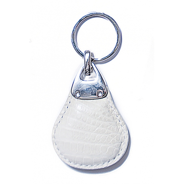 white croc keychain